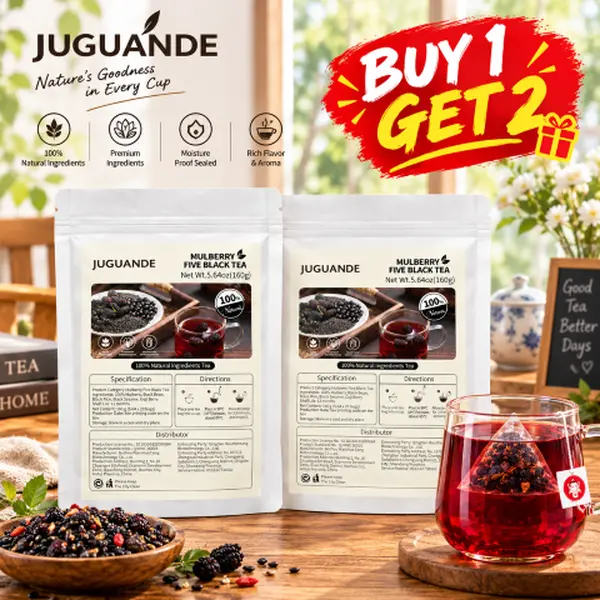 JUGUANDE [BUY 1 GET 2]  Natural Mulberry Black 5 Flower & Herbal Tea - Mixed Herbs  Formula Beverage for Adults