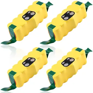 4 Pack 14.4V 4500mAh Ni-Mh Replacement Battery Compatible with iRobot Roomba 14.4V R3 500 600 700 800 900 Series 500 510 531 535 540 550 552 560 570 580 595 620 650 660 700 760 770 780 790 800 870 900 980