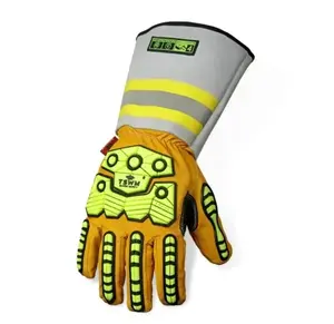 TSWMG Premium Safety Gloves, SGW-0524 Full Grain Goat Leather, TPR Impact Protection, Cowhide Cuff, Stitched Kevlar, Heat Proof for MIG TIG Welding, Protects Hands in Construction & Home Improvement Work Safety