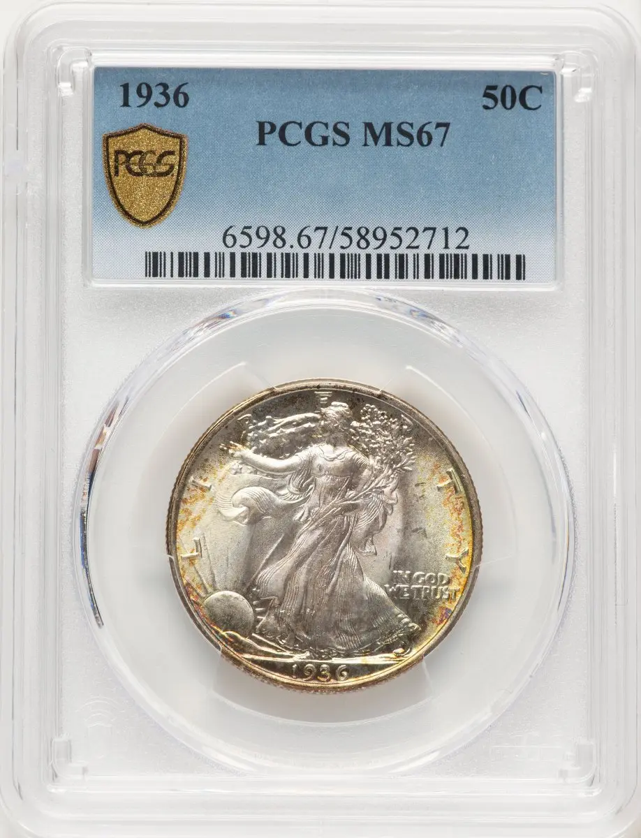 Walking Liberty Half Dollars (1936 50C, MS PCGS Secure)