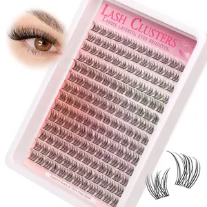 Super Natural Short False Eyelashes 10-12mm, Natural Fit Eye Extension, Premium Fish Tail Fairy Style, Soft D Curved, Easy to Wear, Lashes Clusters