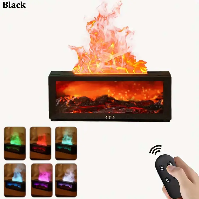 Bedroom Mini Humidifier, Portable Cold Mist Humidifier with LED Light, Silent Air Humidifier for Home and Office, USB-Powered Essential Oil Aromatherapy Diffuser, Air Freshener Humidifier with LED Colorful Flame, Christmas Gift