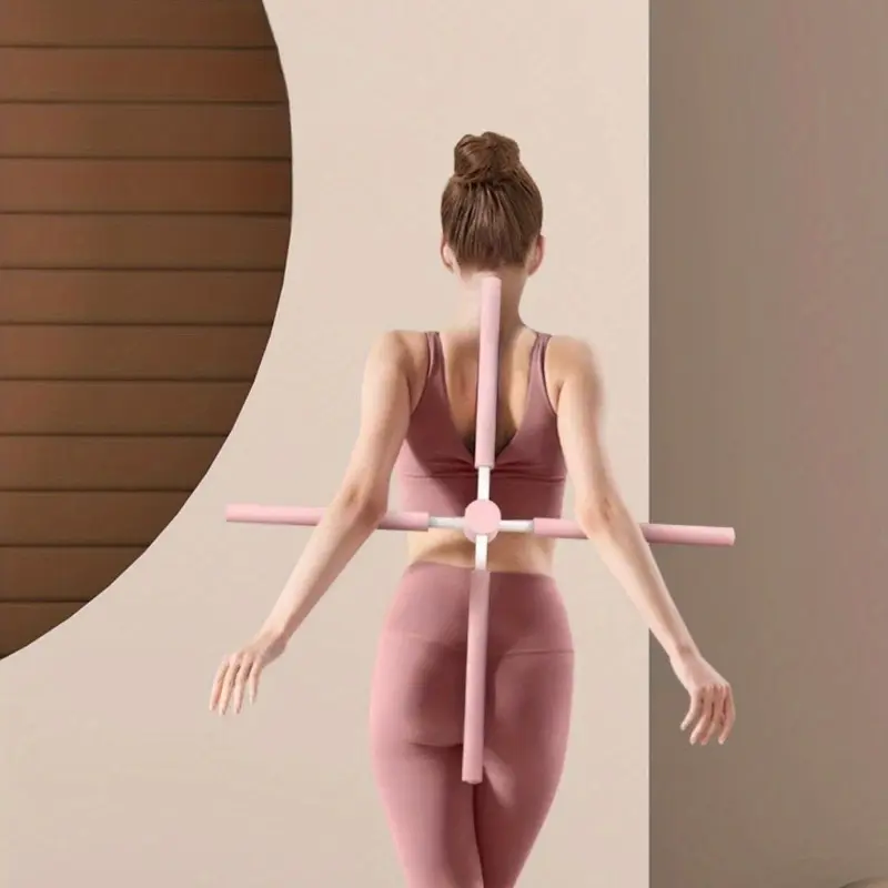 Universal Yoga Cross for Adults and Children, Retractable Back Correction and Stretching Tool, Provides Back Support, Suitable for Daily Exercise, Fitness and Yoga Training Equipment