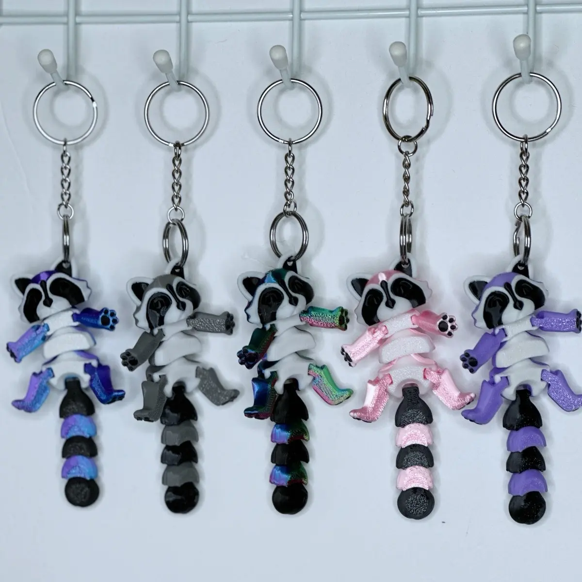 3D Printed Baby Raccoon Keychain Figurine 3D Printed Baby Raccoon Keychain Figurine