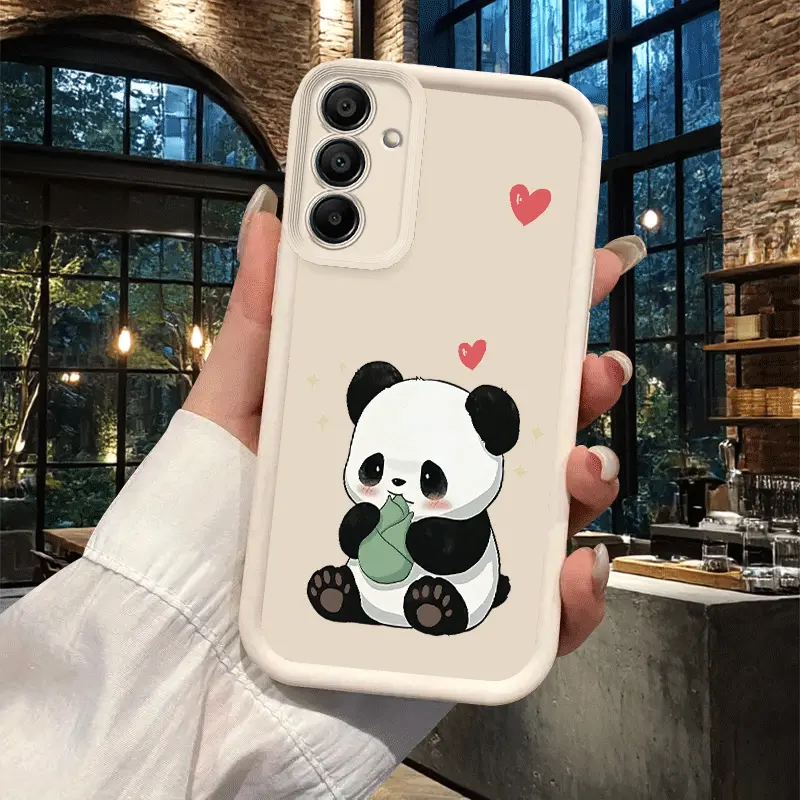 Panda Pattern Soft Silicone TPU Cellphone Case Cover - Waterproof, Non-Slip, Durable, Shockproof, Lens Protector Casing for Samsung Galaxy S26 S24+ S25 S23 S22 S21 Ultra FE Note20 A54 A53 A52 A36 A35 A34 A33 A17 A16 A15 A14 A13 Devices, Cute Gift Idea