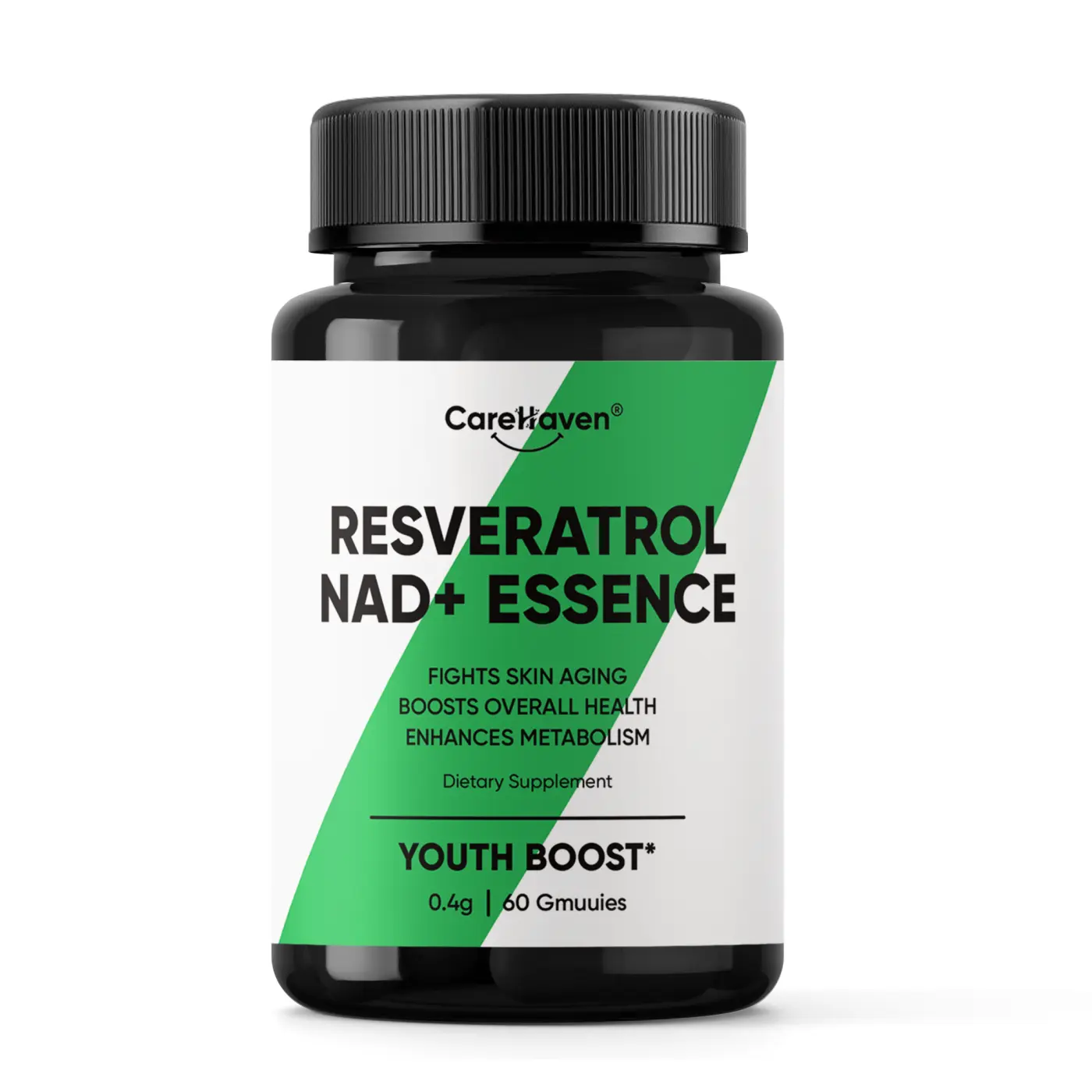 3-in-1 NAD+ Dietary Supp. Capsules, Natural Vegan Vitamin with Edible Ergothioneine, Mushroom Blend, Cellular Boost Support, Prop 65 Safe Health Supplement