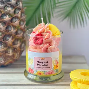 Tropical Paradise Candle. Dessert Candle. Candle gift ideas. Summer candle