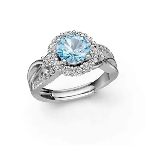 Women's 925 Sterling Silver Classic Celtic Knot Engagement Ring - Oval Synthetic Diamond Moissanite/Cubic Zirconia Inlaid Birthstone Jewelry for Female Adults, with Gift Box (Wedding, Cocktail)