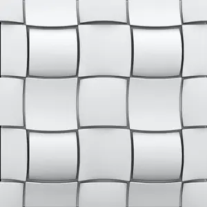 A La Maison Ceilings Rubik 3/4 in. x 2 ft. x 2 ft. Plain White Seamless Foam Glue-Up 3D Wall Panels (12-Pack) 48 sq. ft./case