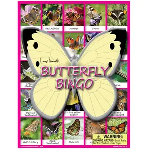 Lucy Hammett Butterfly Bingo 6 Picture Boards, 42 Cards & Bingo Chips, All Ages