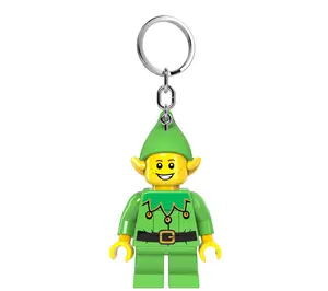LEGO Minifigures Keychain Light - Holiday Elf (KE181H) Officially Licensed LED Lights Posable Figure 3 Inches Tall Perfect Gift for LEGO Fans