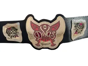 NEW Divas Women World Wrestling Championship Wrestling Adult Replica Belt 2mm with Gold and Red Accents