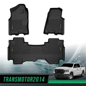 TPE Floor Mats Set Fit For 2019-2024 Dodge Ram 1500 Crew Cab New Body (NOT Classic Models) Without Storage