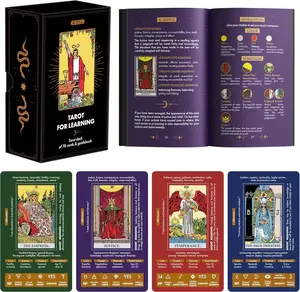 Wyspell Tarot for Learning - Tarot Cards with Meanings on Them - Beginner Tarot Deck with Meanings on Them - Cards for Beginners with Guide Book