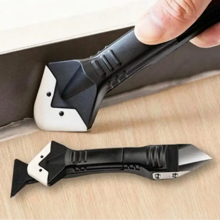 3-in-1 Caulk Removal Tool - Silicone Sealant Finisher & Scraper, Remove old caulk & get a perfect finish in seconds!