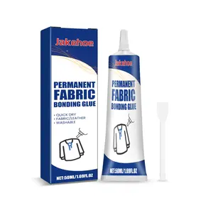 Jakehoe Transparent Waterproof Adhesive Glue, Heat Resistant Washable Denim Fabric Glue, Durable Clothing Repair Glue