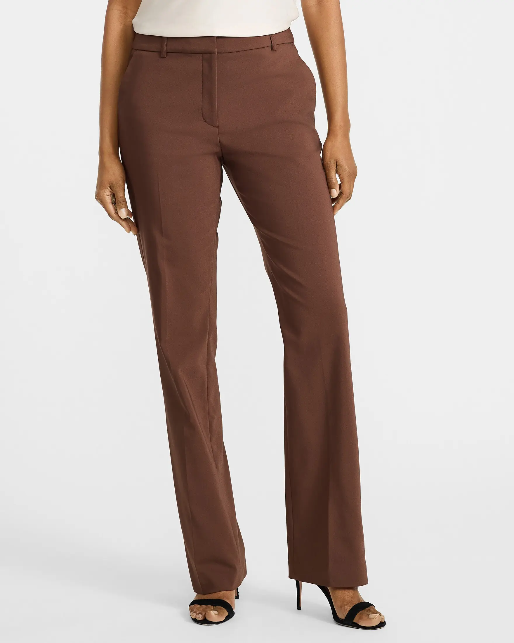 Express Editor Mid Rise Bootcut Pant in Stretch Cotton