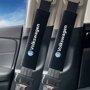 2pcs Car Seat Belt Cotton Safety Belt Shoulder Cover, Breathable Protection for Volkswagen Vw Golf Tiguan Polo Touran Caddy
