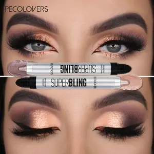 2pcs/SET Pearlescent Eye Shadow Stick, Glitter Eyeshadow Stick, Daily Color, Durable Makeup, Waterproof and Sweat Resistant, Small, Suitable for Travel, Smoking Makeup, Stage Makeup, Perfect Holiday Gift, Eyeshadow Stick