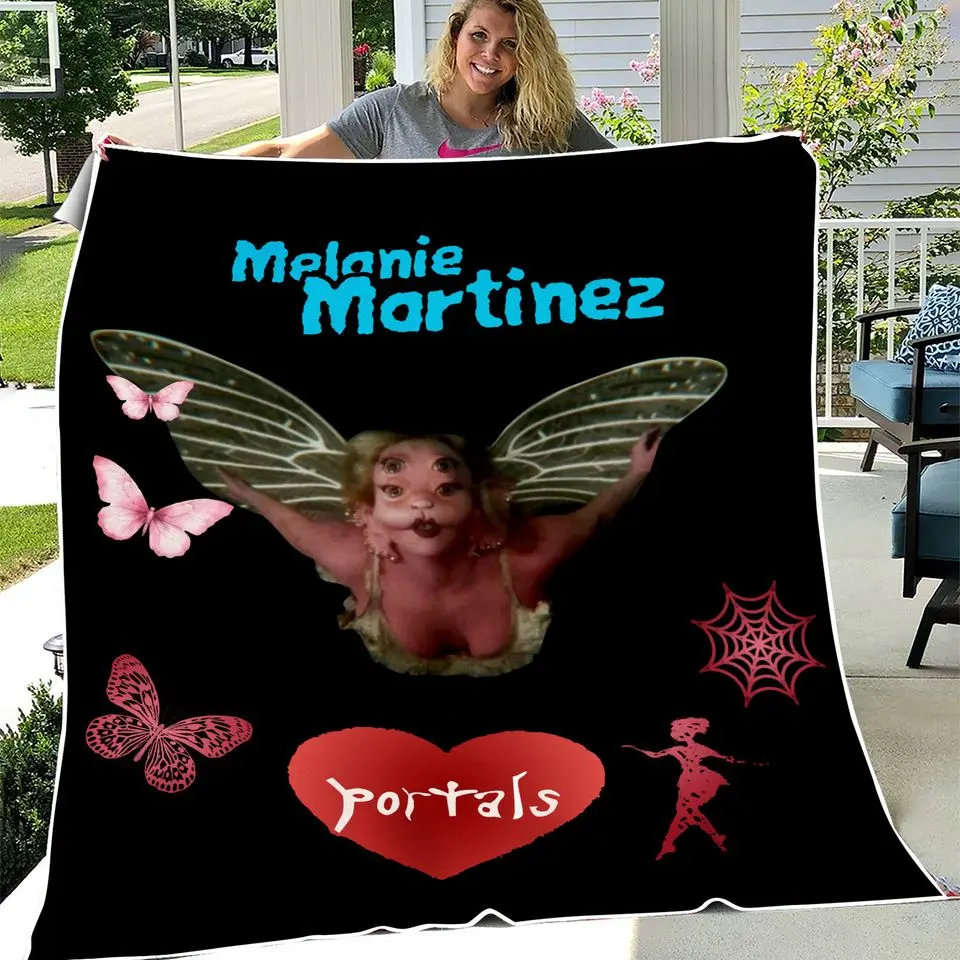 Melanie Portals Fleece Blanket,  Martinez  Machine-Washable Fleece Blanket  | Lightweight & Durable