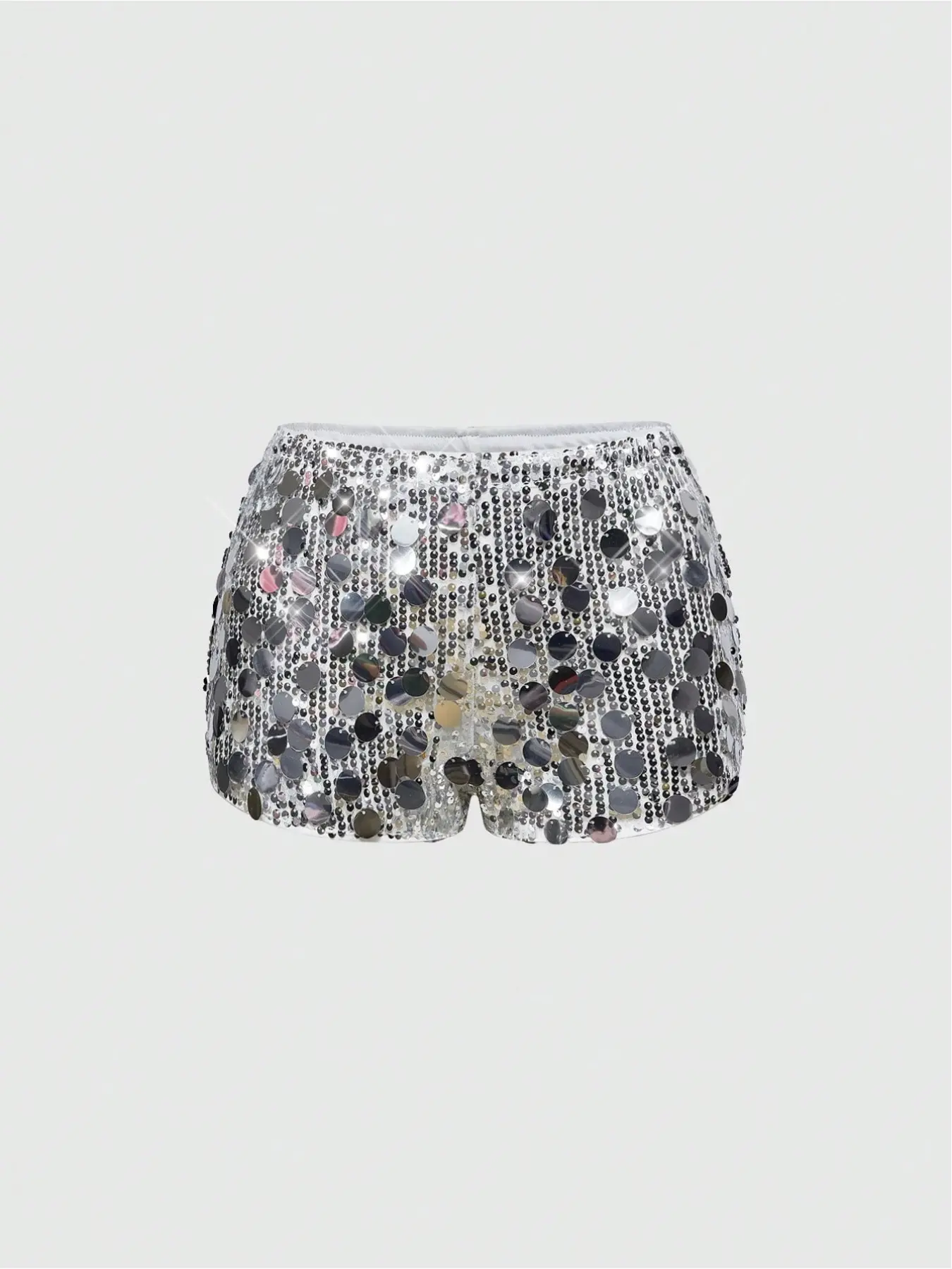 Women's sequin punk mini sexy fashionable ultra-low-rise micro shorts, suitable for summer beach, graduation ceremonies, Easter concerts, Nashville vacations, music festivals, and other occasions.