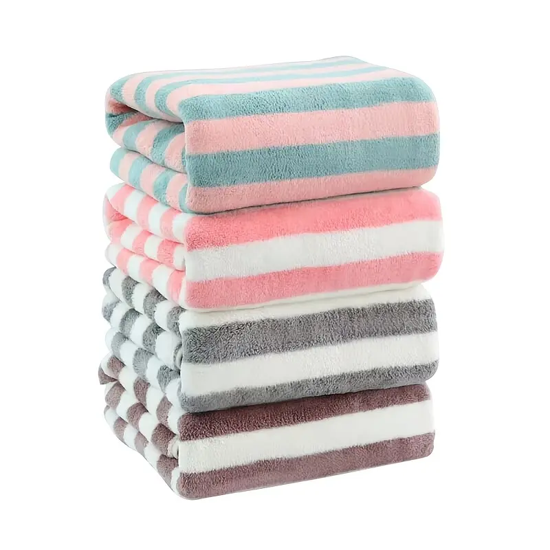 1pc bathroom towel, coral fleece towel soft not easy to shed hair face towel thickened absorbent towel