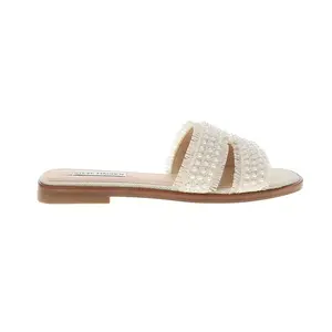 Steve Madden Womens Hazel Slide Flat Casual Sandals Casual - Off White