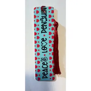 Peace Love Penguins Bookmark