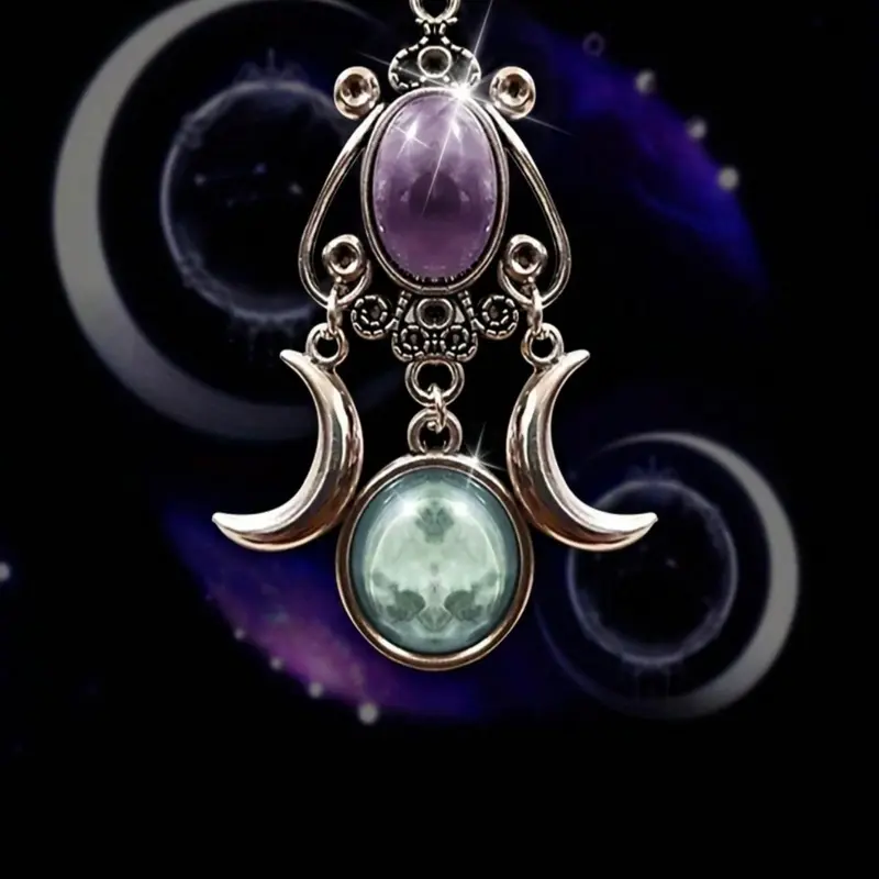 Cute Moon Goddess Necklace, Moon Water Necklace, Casual Zinc Alloy Necklace, Casual Style Necklaces, Perfect Gift for Christmas Birthday Valentine's Day, Women's Fashion Accessory, Chain Jewelry, Chain Necklaces