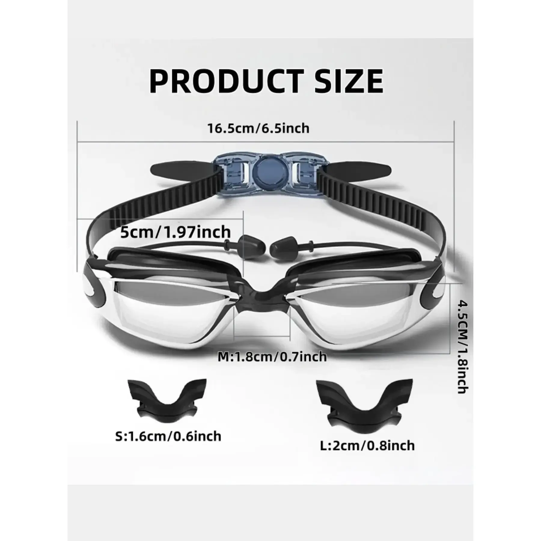 Neutral silicone swimming cap, waterproof and non irritating, large thick professional swimming cap with goggles, nose clip and earplugsRAIMENTRY Neutral silicone swimming cap, waterproof and non irritating, large thick professional swimming cap with goggles, nose clip and earplugsRAIMENTRY