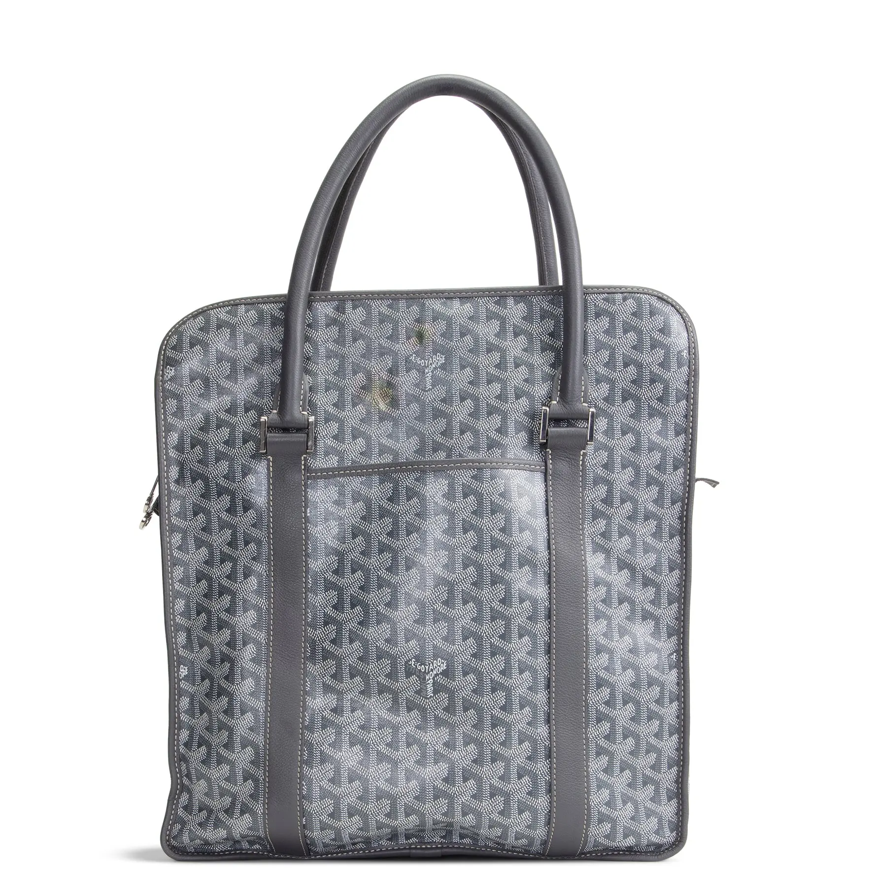Pre-owned Goyard Goyardine Coated Canvas with Leather Trim Tote Bags Goyardine Sac Bourgogne OUTLET FINAL SALE