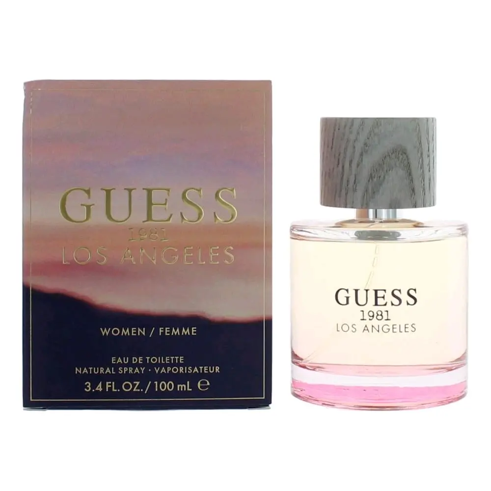 Guess 1981 Los Angeles by Guess, 3.4 oz EDT Spray for Women, Spray Bottle, Cedar, 3.4 Fl Oz, California, Signature Scent, Violet Pear, Floral, Jasmine, Perfumes For Women, Female Wear