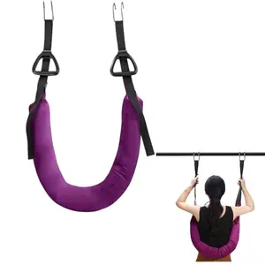 1pc, purple,Back Stretcher, Lumbar Traction Device, Spine Decompression Belt, Spinal Back Stretcher Belt, Portable Stretching Device