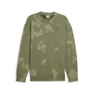 PUMA Mens Downtown Re:Place Crew Neck Shirt Casual Outerwear Casual - Green