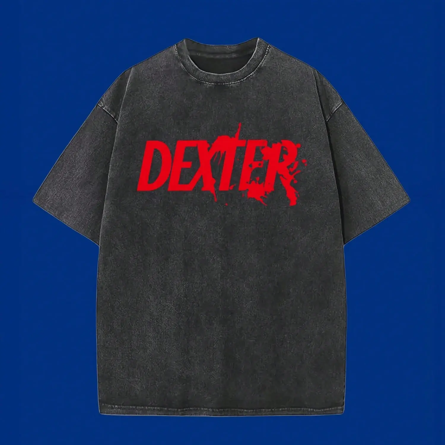 Dexter Men's Black Cotton Short-Sleeve T-Shirt, Comfortable Fit, Sizes S-3XL