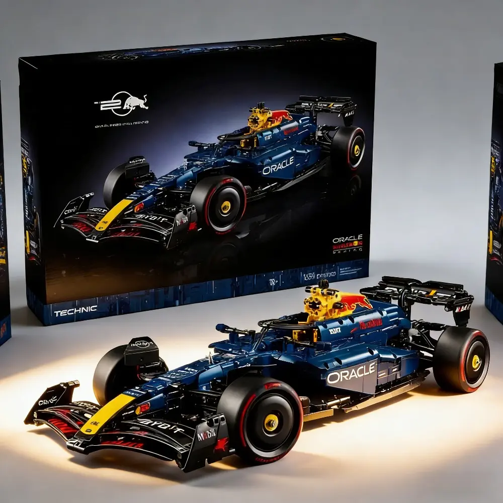 Valentine's Day Gift Racing Car Building Block Model, City Super Car Bull F1 Rb20 1639pcs, Couple Assembly Kit, Ideal Gift