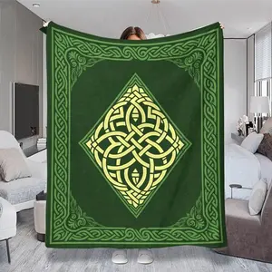 Celtic Knot Pattern Throw Blanket, Soft & Skin - friendly, Lightweight with Multiple Specs. Colorful, ideal for Sofa, Dorm, Travel, Camping. Perfect gift for Gatherings, Birthdays, Festivals, Back - to - school, boasting traditional ornate aesthetic.