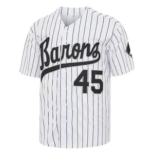 Michael Jordan "Baron" baseball jersey No. 45 for men (white/black)