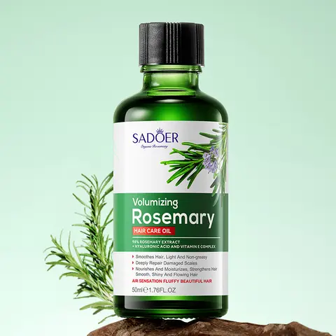 SADOER Volumizing Rosemary Hair Growth Oil - Organic Batana & Vitamin E Infused, Natural Haircare, Nourishing Treatment, Scalp Care, Damage Repair, Weak Strand Strengthener, All Hair Types Support, Batana Oil Boost