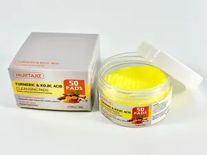 Turmeric Kojic Acid Cleansing Pads for acne and dark spots 50 pcs