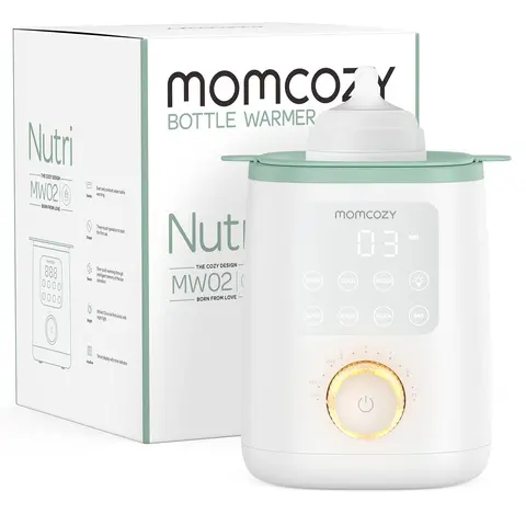 Momcozy Nutri Bottle Warmer, 9-in-1 Baby Bottle Warmer with Night Light, Accurate Temperature to Preserve Fullest Nutrients in Breast Milk MW02