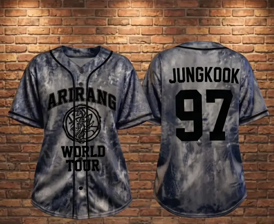 K-Pop Inspired Baseball Jersey – Button Up Music Fan Shirt, Lightweight Sportswear S-5XL