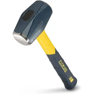 ESTWING 3-Pound Sure Strike Drilling/Crack Hammer MRF3LB - Forged Steel Head & Durable Fiberglass Handle - Ideal for Heavy-Duty Demolition & Construction Tasks