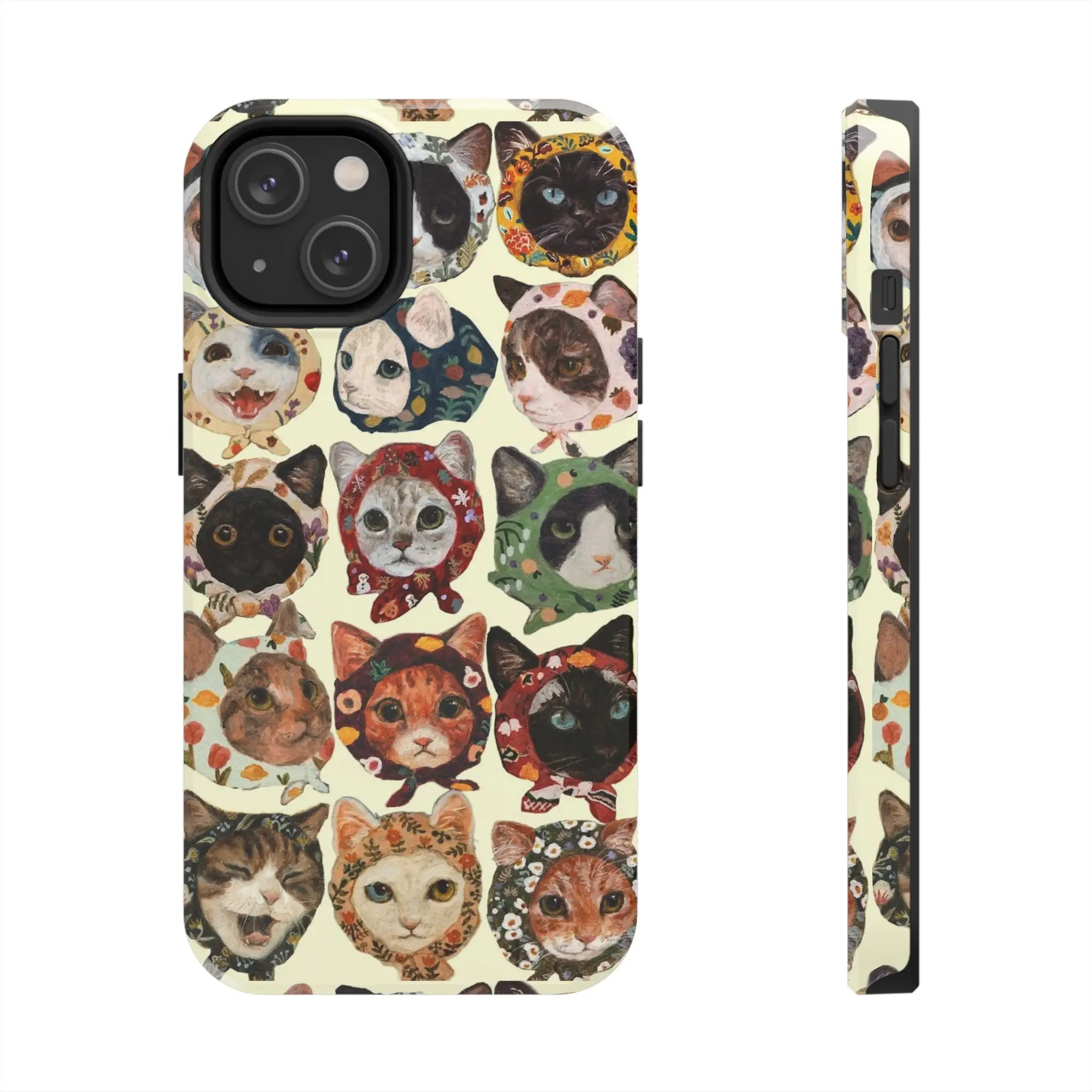 Cute Cats With Colorful Scraft Phone Case, Lovely Cats Phone Case for Iphone 17 Air 16 15 14 pro promax plus 13 12 11 cases Samsung Galaxy 5G 23 24 25 26 Ultra Gift Cellphone Cover Casing
