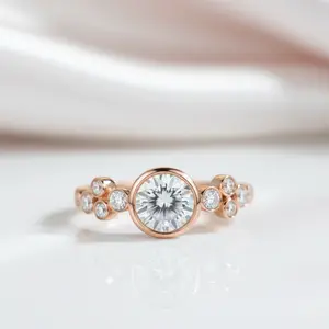 14k White Gold Diamond Option Engagement Ring