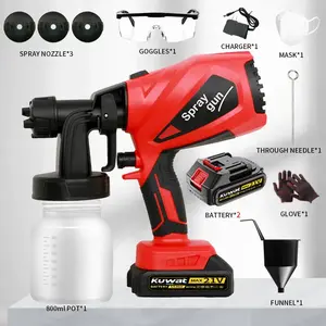 Summervibes High-pressure Spray Painting Machine Electric Vacuum HVLP Spray Gun 3 Modes 800ml Tank Easy Clean for Home Decor Furniture Cabinets Fences Walls Doors Garden