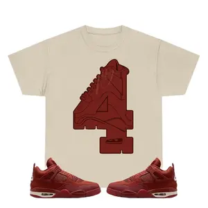 Number 4 Shirt to Match Retro 4 Brick by Brick, Jd 4 Sneaker Tee	