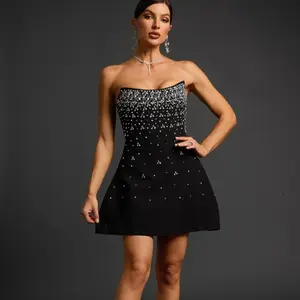 BellaBarnett Mavis Strapless Diamond Mini Dress
