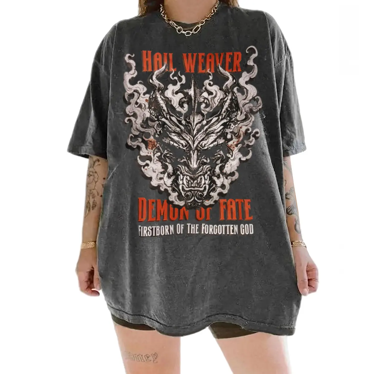 Hail Weaver Demon Of Fate T-Shirt, Shadow Slave Dark Fantasy Graphic Tee, Firstborn Of The Forgotten God Shirt, Gothic Anime Style Tee,  Novel Fan Gift
