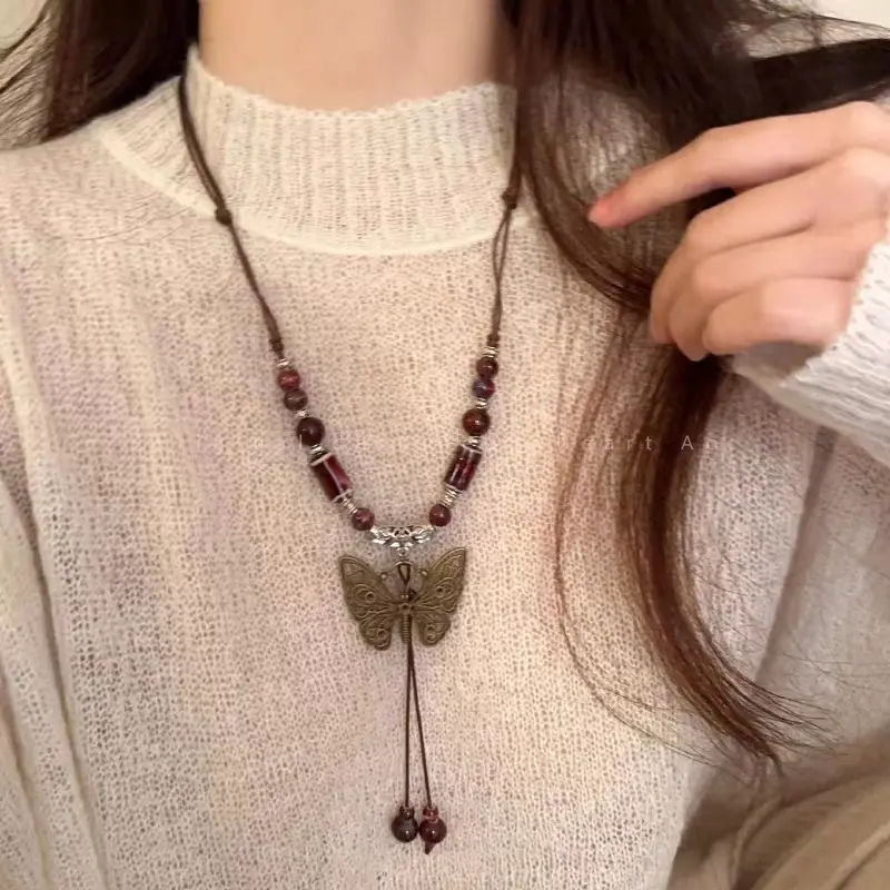XL 004 Antique Butterfly Necklace